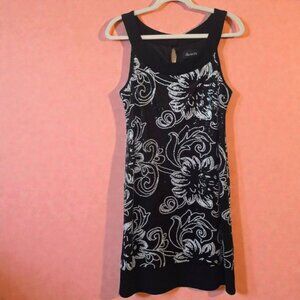 💚 Scarlet Nite Black & White Sequin Dress Sz 12